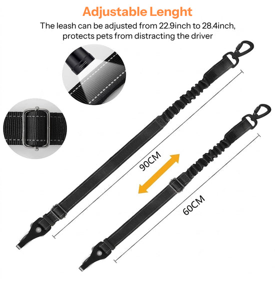 Extended Heavy Duty Bungee Leash Safety Belt Buckle